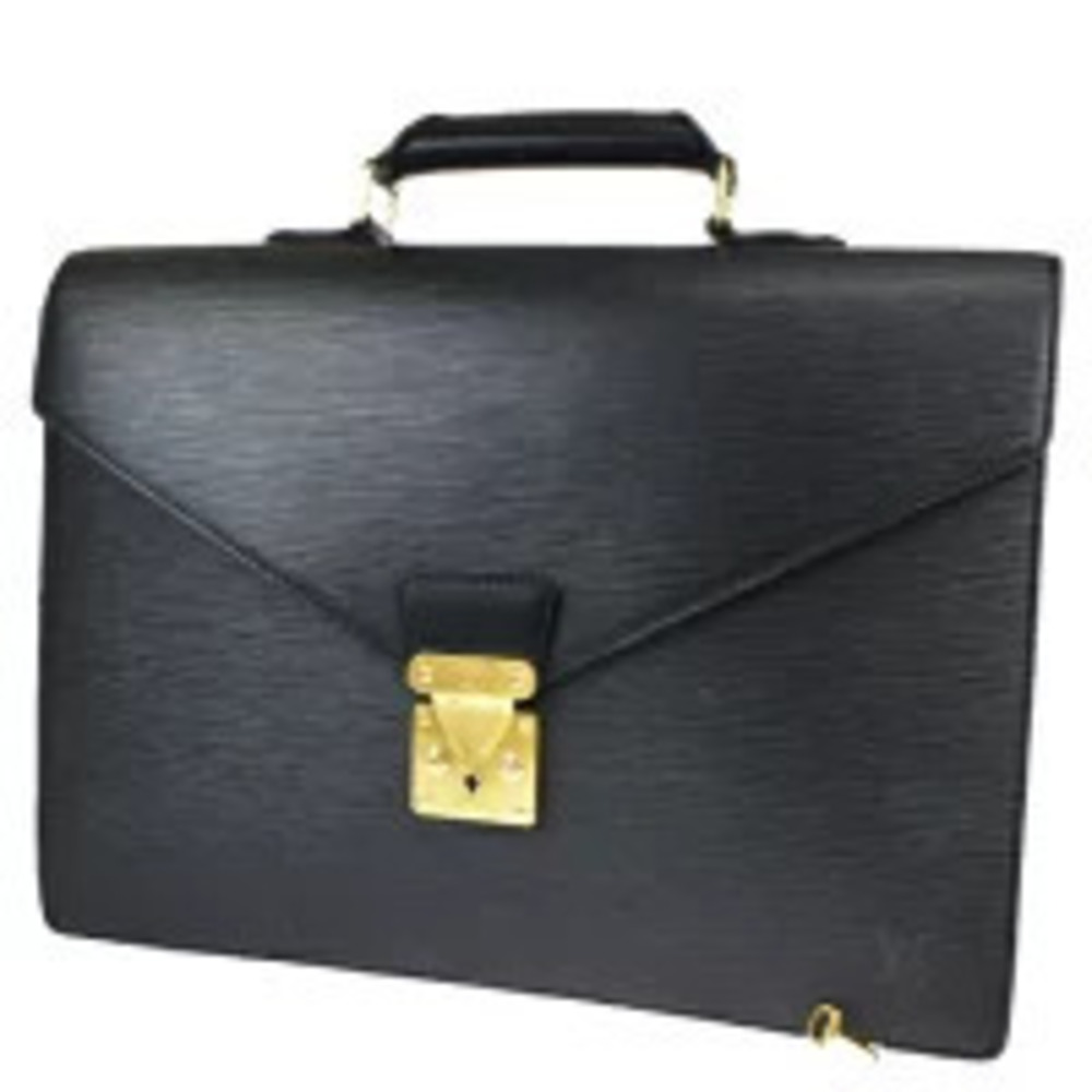 Louis Vuitton Serviette Conseiller Briefcase Business Bag Handbag Epi Noir Black